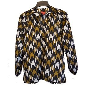 Tracy Negoshian kira houndstooth long sleeve top